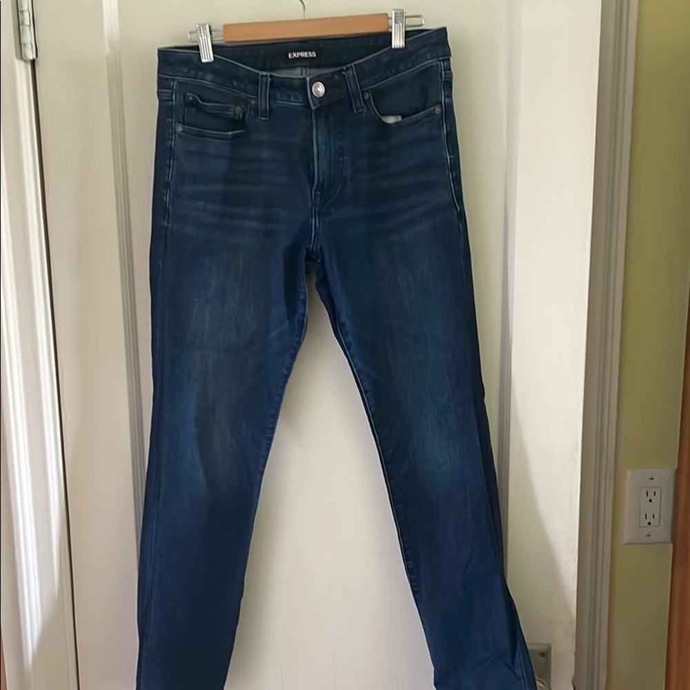 [Express] Slim 4-Way Hyper Stretch Dark Blue Jeans